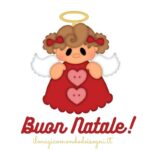 buon natale auguri con angioletto