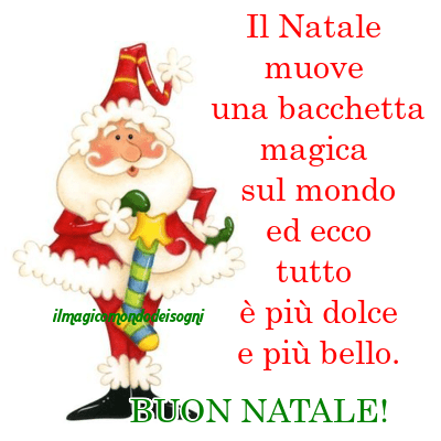 buon natale con frase e babbo natale