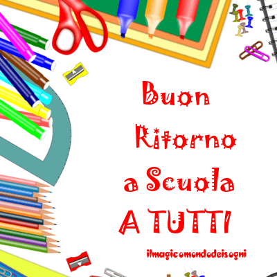 buon ritorno a scuola immagini
