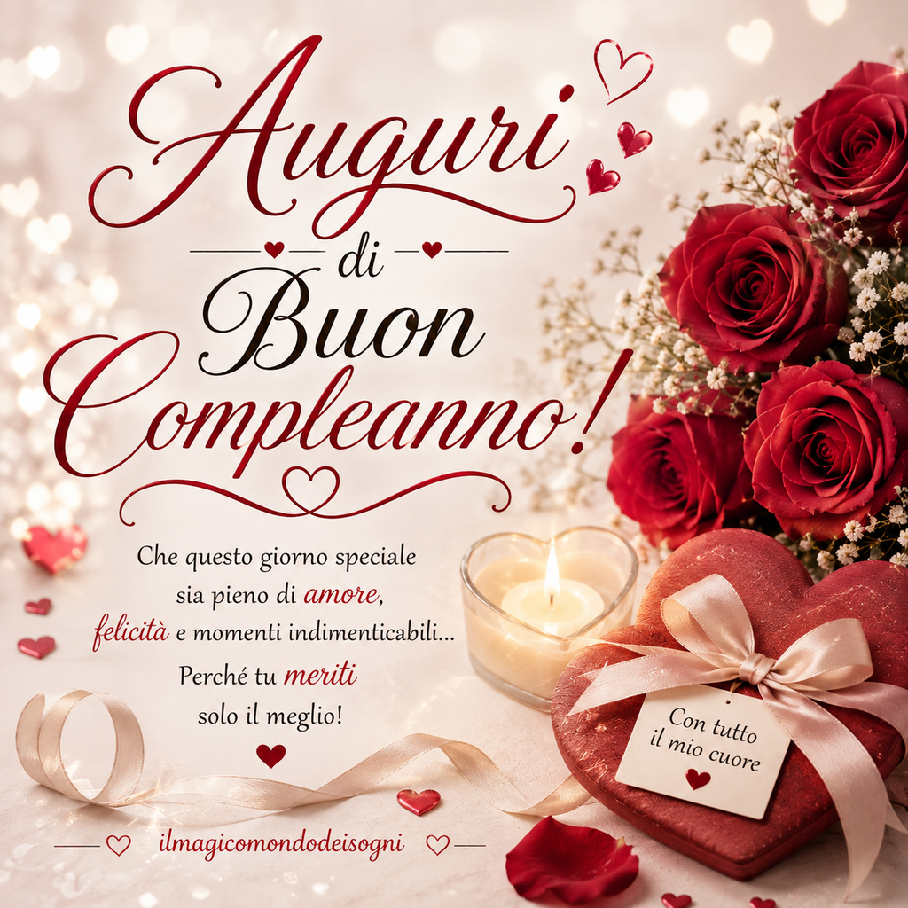auguri di buon compleanno amore