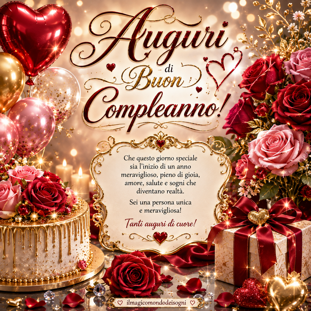 auguri di buon compleanno romantico