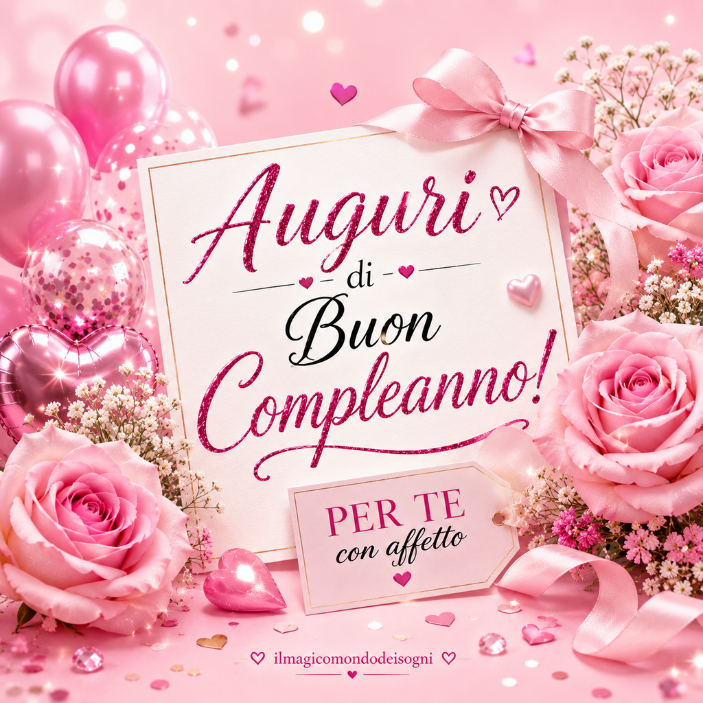 auguri di buon compleanno con rose