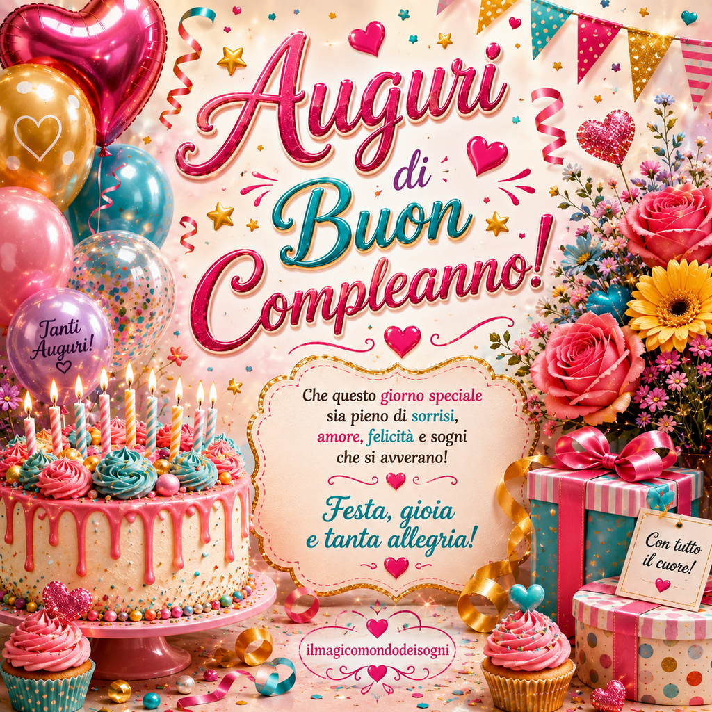 auguri di buon compleanno festa