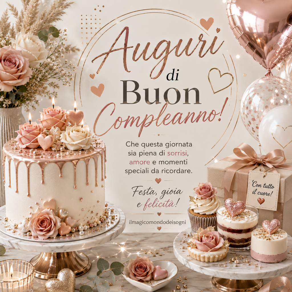 auguri di buon compleanno elegante