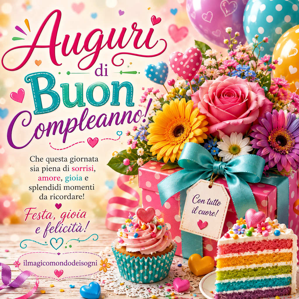 buon compleanno colorato