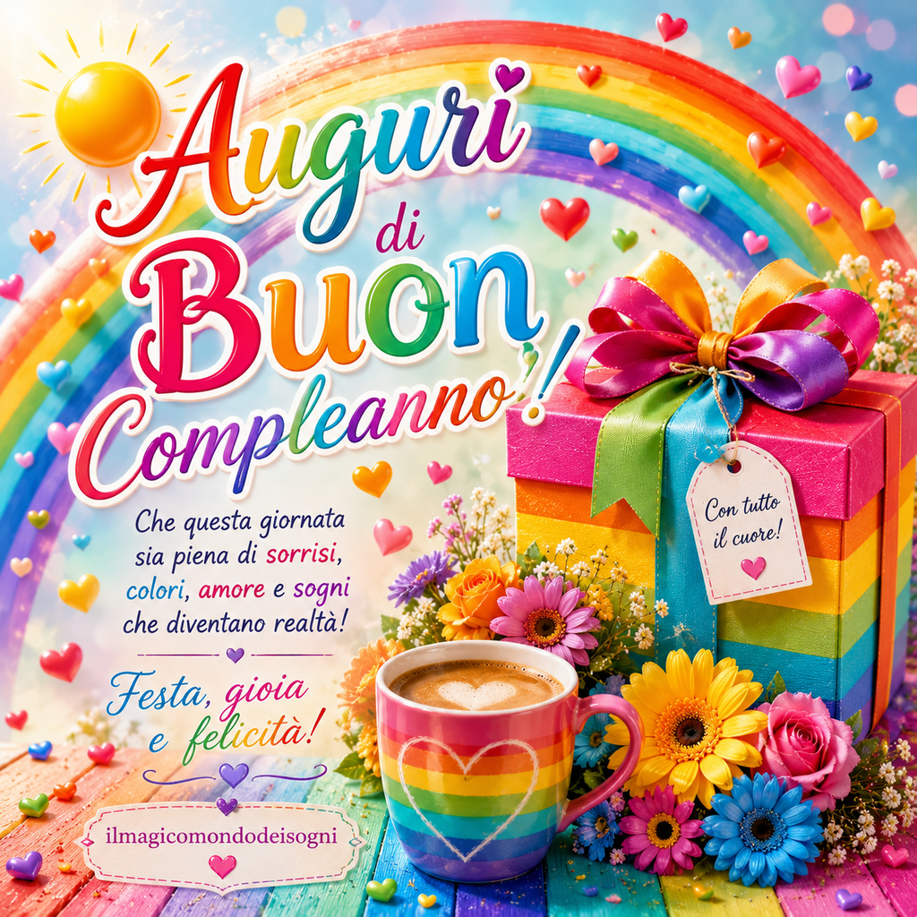 auguri di buon compleanno colroato
