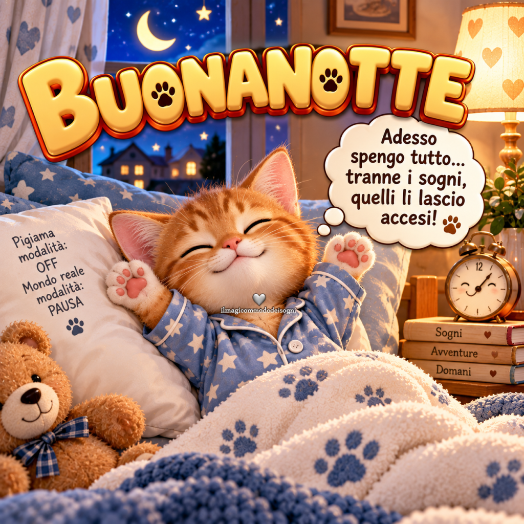 buonanotte con gattino