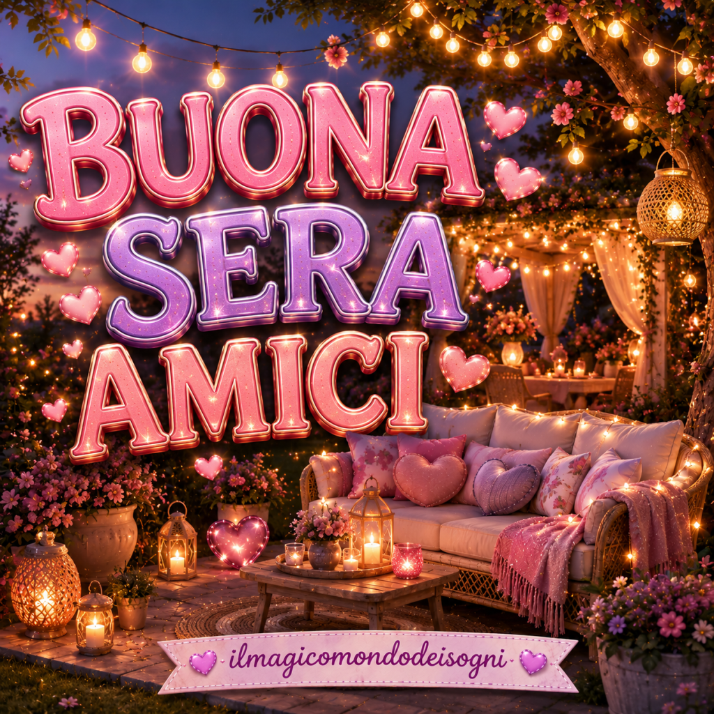 immagine di buonasera amici