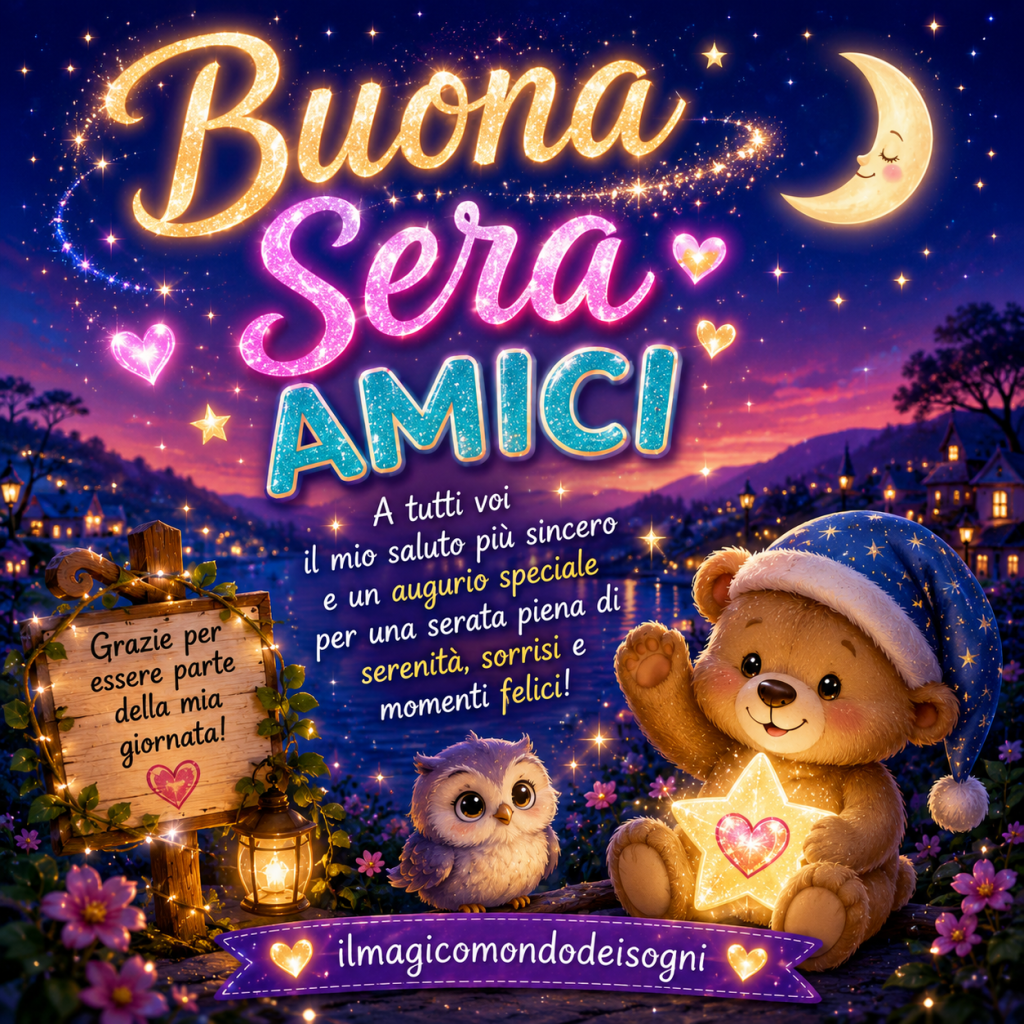 immagine di buonasera amici