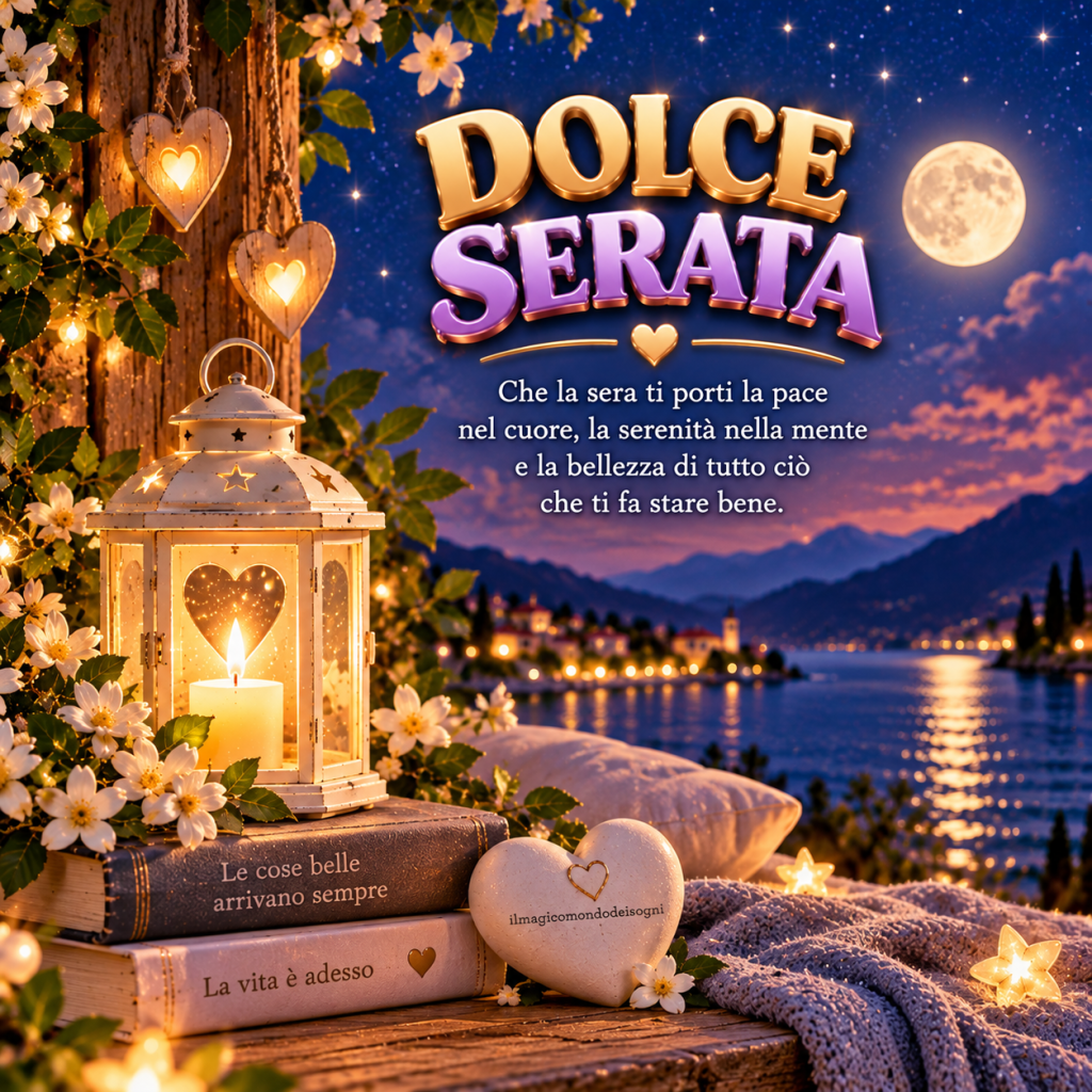 dolce serata con frase