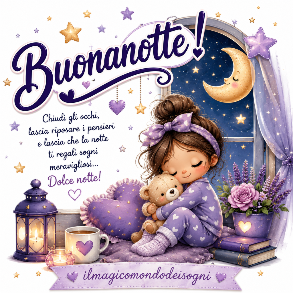 immagine di buonanotte con frase