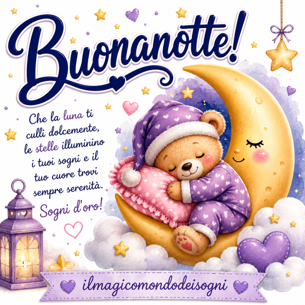immagine di buonanotte con frase