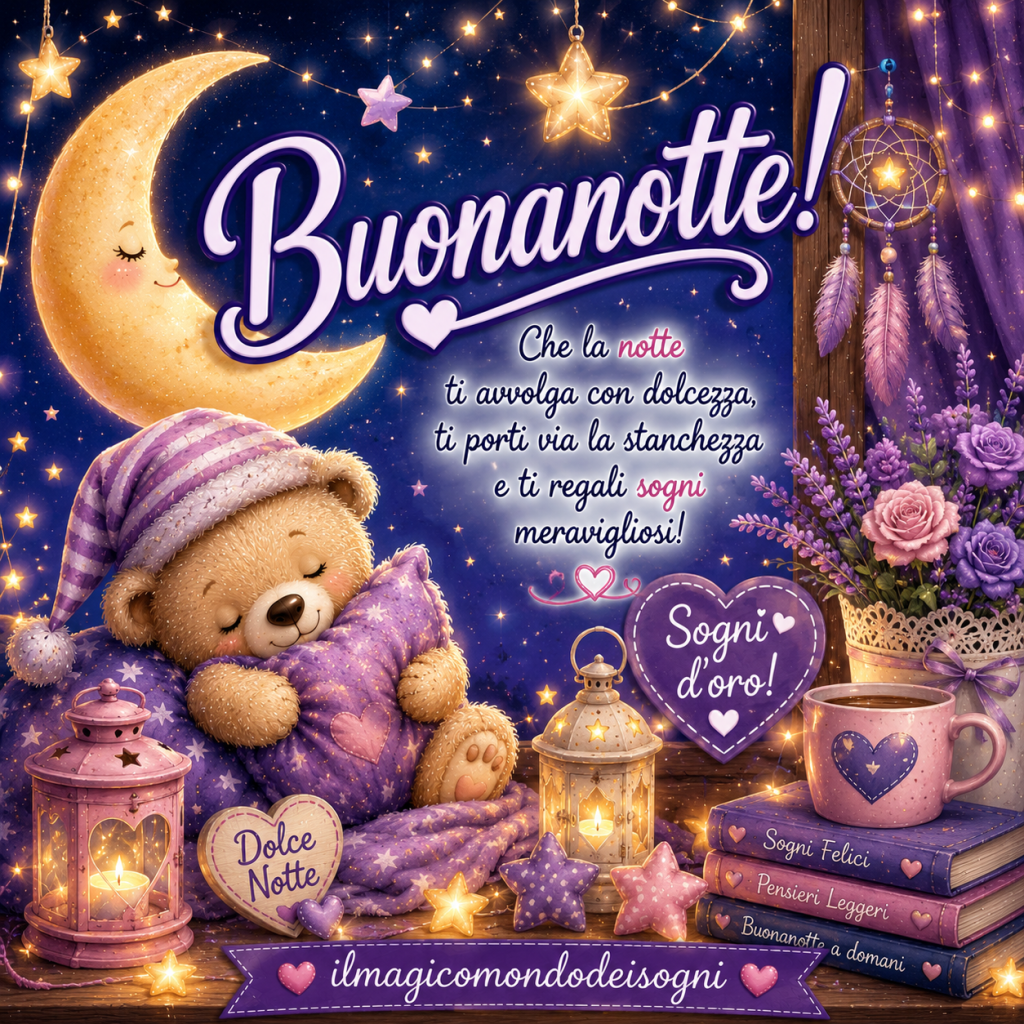 immagine di buonanotte con frase