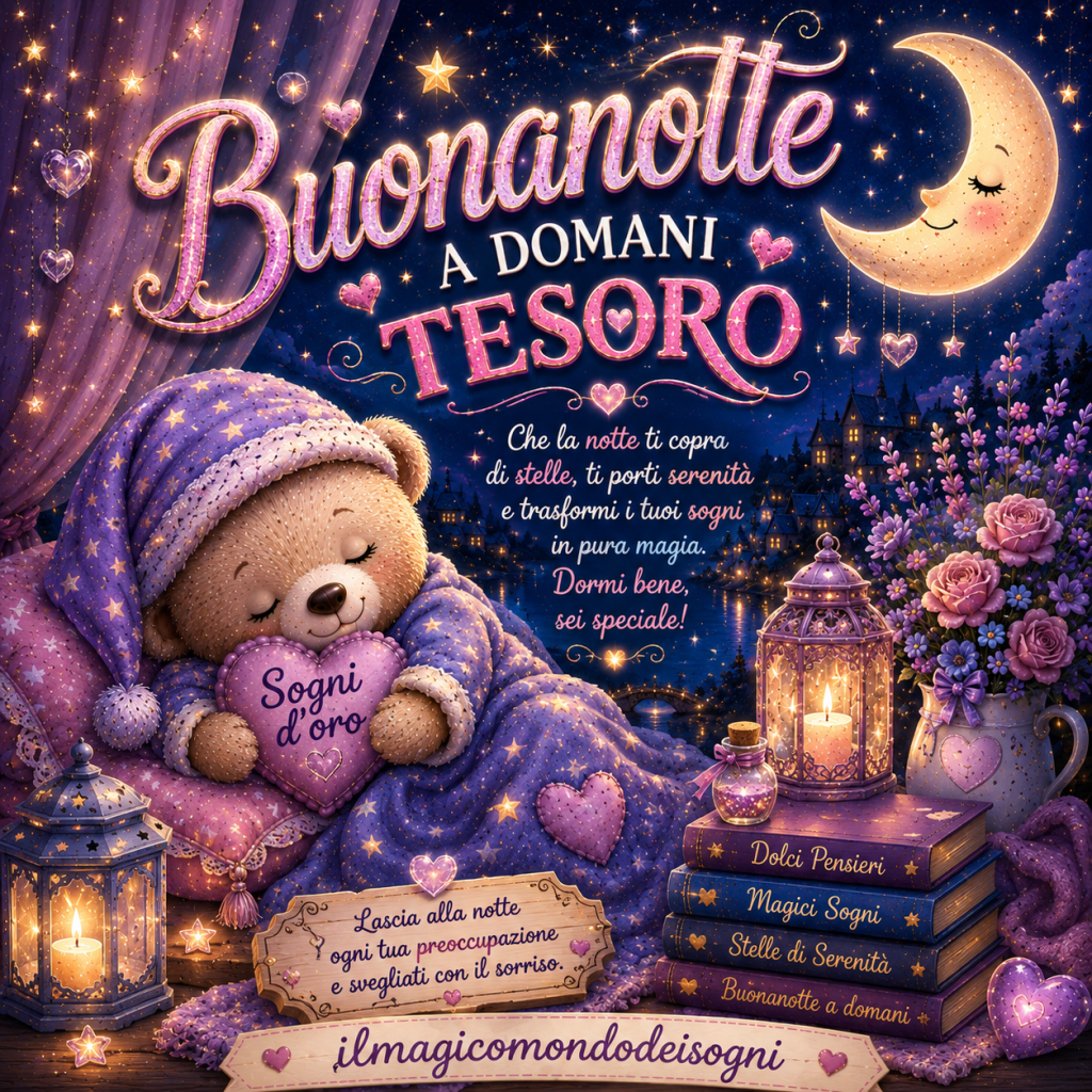 immagine di buonanotte tesoro