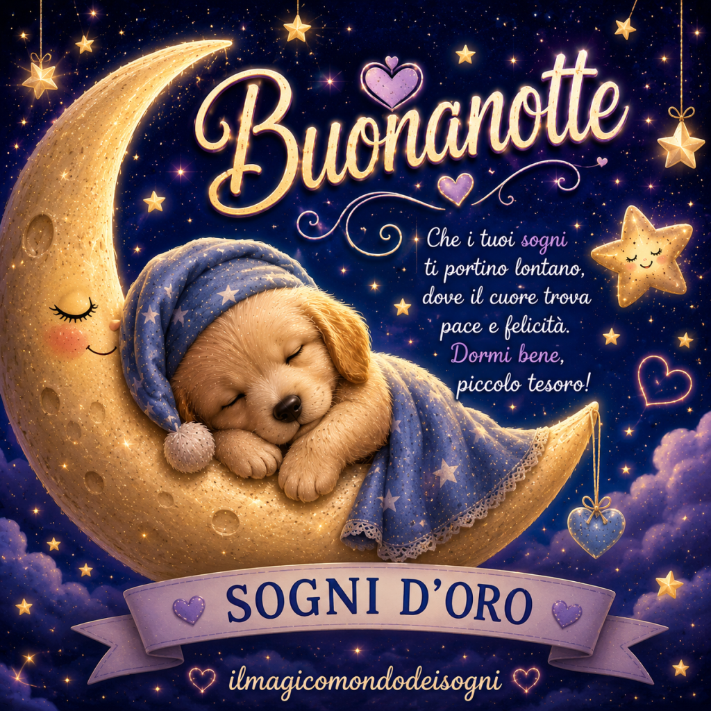 immagine di buonanotte sogni d'oro